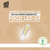 Lampara Techo 3 Luces Apto Led G9 Deco Ventilador Spot Movil Color Blanco