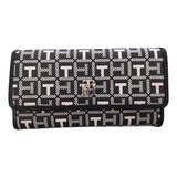 Tommy Hilfiger - Cartera De Mano Para Mujer En Blanco Y Negr