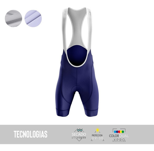 Badana Semi Fondo Mujer Bib Short Ciclismo Cullote Azul