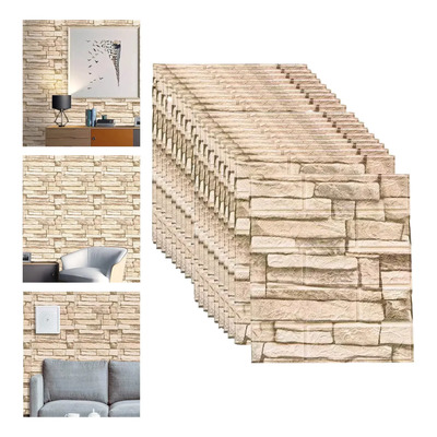 20pcs Patrón De Ladrillo Pegatina De Pared 3d Papel Tapiz | MercadoLibre