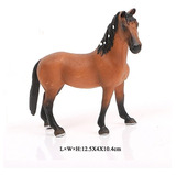 Miniatura Colecionavel Cavalo De Raça Marrom E Preto