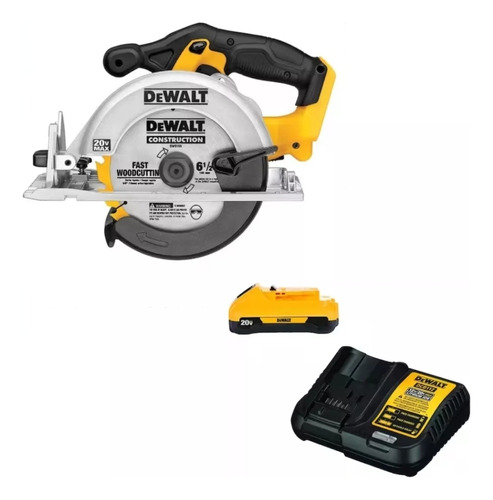 Sierra Circular 6 1/2 20v Kit Bat Y Cargador Dewalt Dcs391