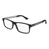 Gucci Gg0692o 001 Square Shape Negro Plata