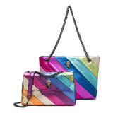 Set De 2 Bolsos Bandolera De Colores En Contraste Con Cabeza