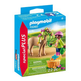 Figura Armable Playmobil Special Plus Niña Con Poni 22 Pzas