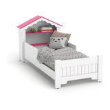 Mini Cama Infantil Casinha Princesa Quarto Branco/rosa