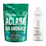 Kit Decolorante Issue Sin Amoniaco + Oxidante Compatible 