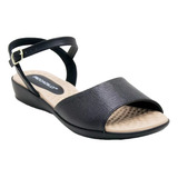 Sandalia Piccadilly Conforto Preto Leve Macia Feminina 