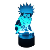 Naruto 3d Lampara Led 3d Ilusión Control 16 Colores + Touch 