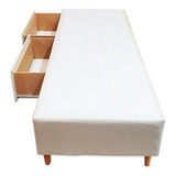 Base Sommier Box Somier Cama 1 Plaza 2 Cajones Entrega S/c*