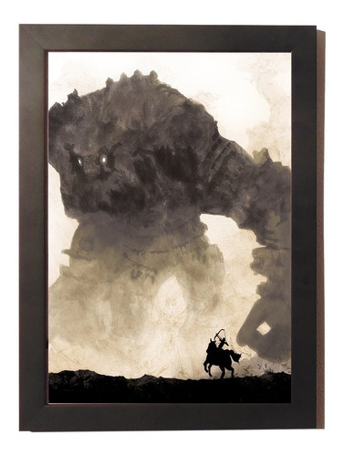 Quadro Poster C.moldura Shadow Of The Colossus Ps2 Grande A3