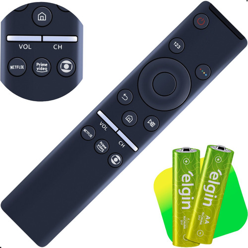 Controle Remoto Para Tv Samsung Universal Smart 4k + Pilhas