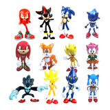 Juego De 12 Piezas Mini Cute 6pcs Sonic Pvc Character Toy He