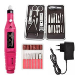 Set Torno Uñas Profesional Fresa+ Set X12 Manicuria Completa