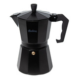 Cafetera Aluminio Hudson Negra 6 Pocillos Full Black 