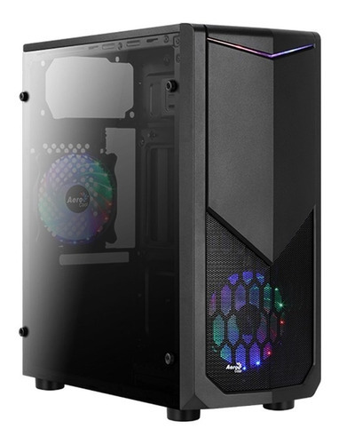 Gabinete Gamer Aerocool Tomahawk-a-bk-v3 Mid Tower Atx Negro