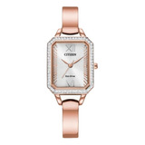 Reloj Citizen 61526 Em0983-51a Ladies Crystal Acero Rosa Color De La Correa Oro Rosa Color Del Bisel Plateado Color Del Fondo Plateado 61526