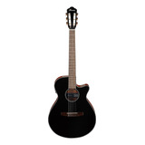 Guitarra Electroacústica Ibanez Aeg50n Para Diestros Black High Gloss Laurel Brillante