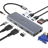 Adaptador Multipuerto Txe 12 En 1 Usb Tipo C Hdmi Vga Pd3.0