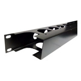 Organizador De Cable 1u C/tapa Rack Mural Tracolor Negro