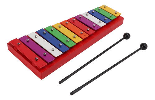 Xilófono Glockenspiel Colorido Abedul De Aluminio Para Niños