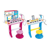 Piano Infantil Efectos Silla Batería Karaoke Dj Micrófono