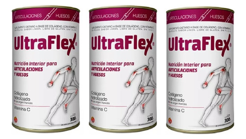 Colageno Hidrolizado Ultraflex Huesos Articulaciones X 3 Un