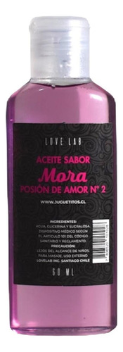 Aceite Lubricante Para Masajes Afrodisiaco Mora 60 Ml