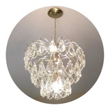 Lustre De Cristal Dourado