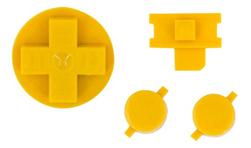 Set Botones Color Amarillo Solido Para Game Boy (dmg)