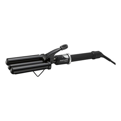 Rizadora Waflera Triple Barril Babyliss Pro Ceramica - Porcelana Bp331pc Profesional Negra | Meses sin interés