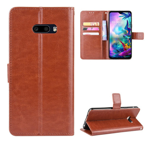 Funda De Piel Con Tapa Anticaída Para LG V50s G8x Thinq