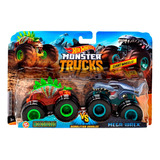 Hot Wheels Monster Trucks Motosaurus Vs Mega-wrex Metal 1:64