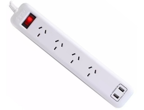 Zapatilla Prolongador De Energía Trv + 2 Salidas Usb 2.1