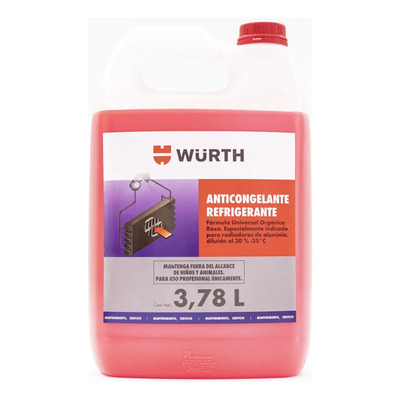 Anticongelante Rosa G12 Audi Vw Seat Uso Directo 3.7lt Wurth | Meses sin interés