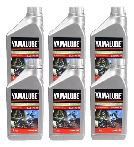 Aceite Semi Sintetico Yamalube 4t 10w40 X 6 Unidades Yamaha