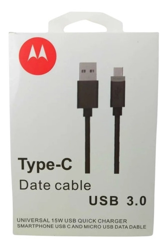 Cable Tipo C Motorola Carga Rápida 3.0 Moto G7/ G7 Power/g8