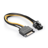 Adaptador Cabo Vga Pci-ex 6 Pinos Sata Macho Fonte 014