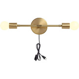 Kco Lighting Aplique De Pared Con Enchufe Dorado Aplique De 