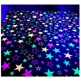 Tnt Estampado Estrela Neon 4,00m X 1,40m Brilha Na Luz Negra