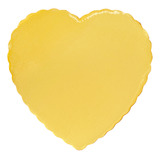 8 Pzas Base Pastelera De Cartón Corazón 37 Cm Dorada / Oro Color Dorado