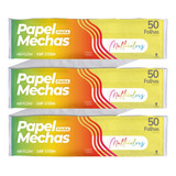 3 Pacotes Papel Para Mechas Multicolors A 11x47cm 150 Folhas