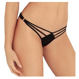 Tanga 3 Tiras Mordisco 51 Hilo Dental Negro - Fun*