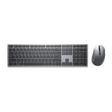 Kit De Teclado Y Mouse Km7321w Inalámbrico Usb Inglés Gris