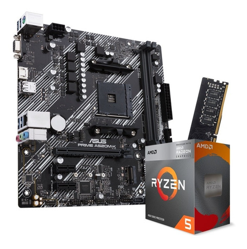 Combo Actualización Pc Amd Ryzen 5 4600g + Mother A520 + 16g