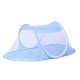 Cuna Cama Mosquitero Plegable Portatil  P/ Bebe Azul Niño