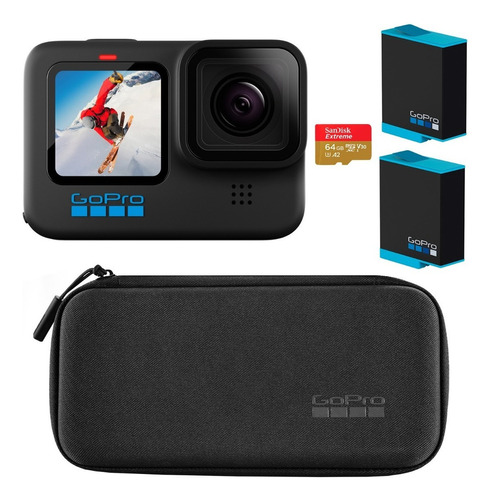 Cámara De Video Gopro Hero 10 Black + 64gb Sd Card + Batería Color Negro