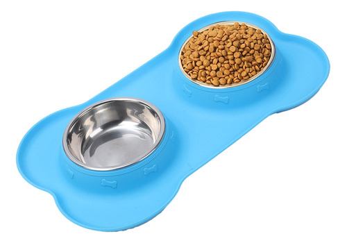 Comedero Doble Para Perros Gatos Animales Gadnic