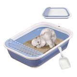 Caja De Arena Plegable Para Gatos Pequeños Con Pala Y Diseño