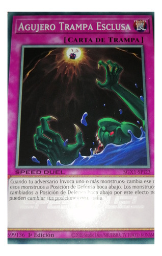 Agujero Trampa Esclusa Yu-gi-oh! Original Konami